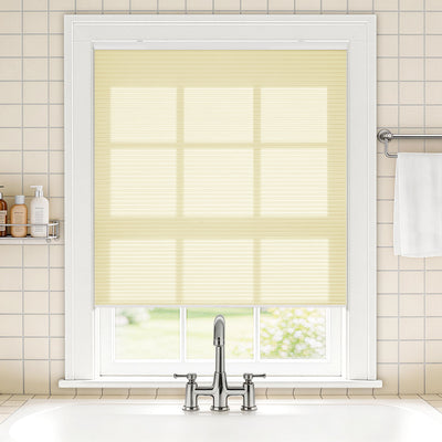 no drill waterproof cordless light filtering cellular shades-color-bone white