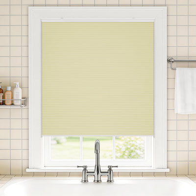 no drill waterproof cordless blackout cellular shades-color-bone white