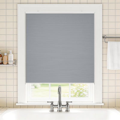 no drill waterproof cordless blackout cellular shades-color-minimalist gray