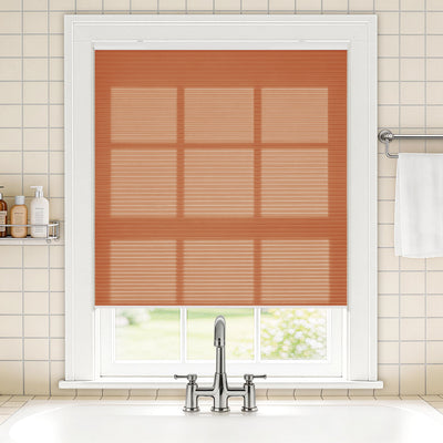 no drill waterproof cordless light filtering cellular shades-color-bruschetta
