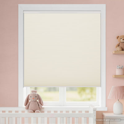 kids room no drill waterproof cordless blackout cellular shades-color-vanilla ice