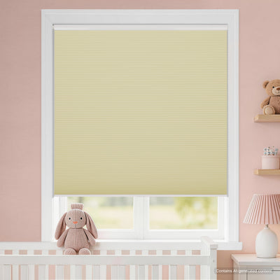 kids room no drill waterproof cordless blackout cellular shades-color-bone white