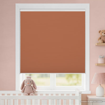 kids room no drill waterproof cordless blackout cellular shades-color-bruschetta