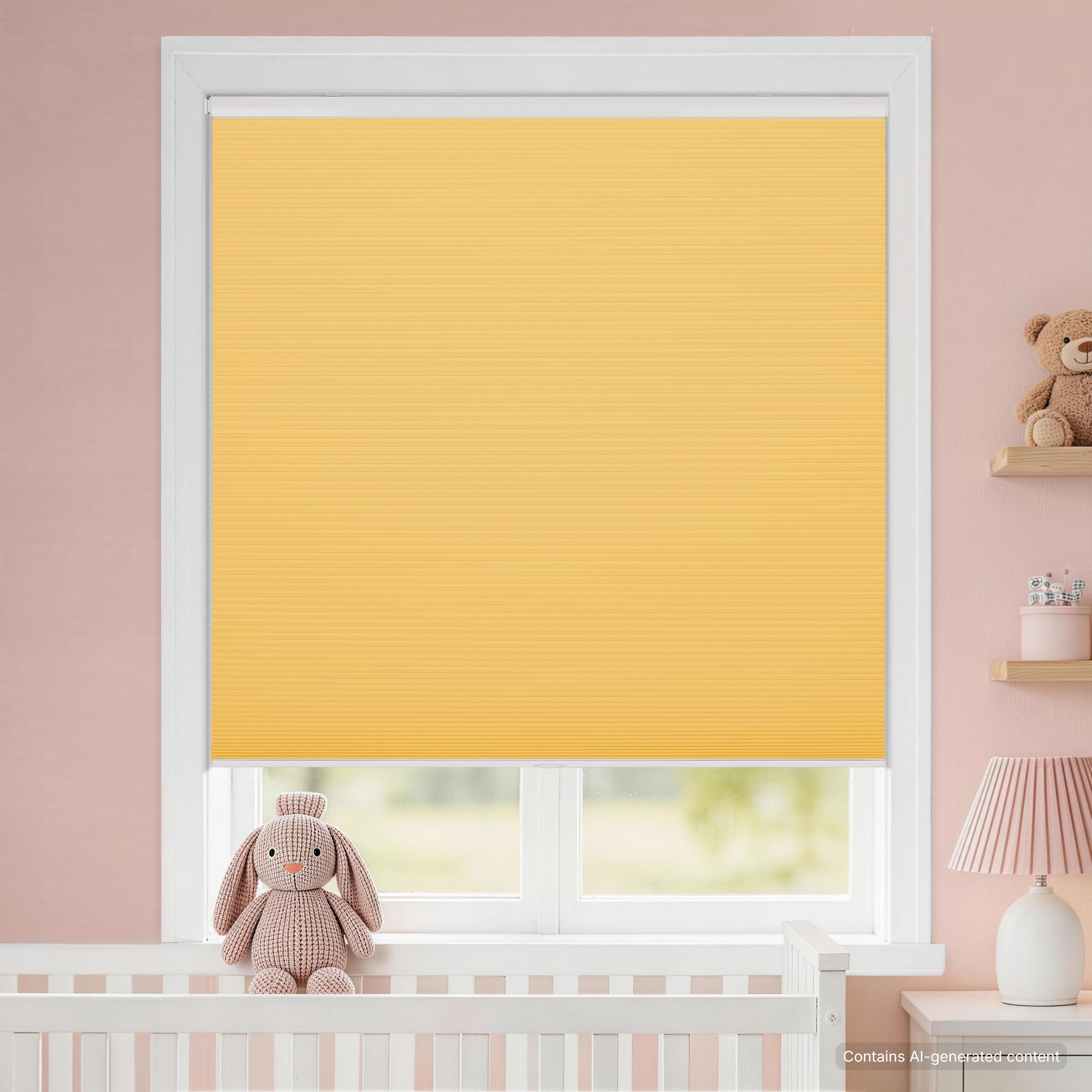 kids room no drill waterproof cordless blackout cellular shades-color-gold fusion