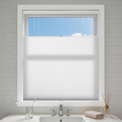 no drill top down bottom up cellular shades light filtering-color-lucent white