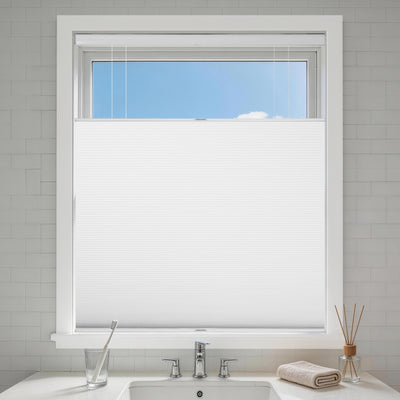 no drill top down bottom up cellular shades blackout-color-lucent white