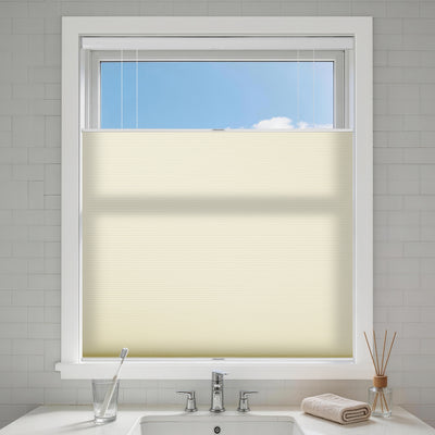 no drill top down bottom up cellular shades light filtering-color-bone white