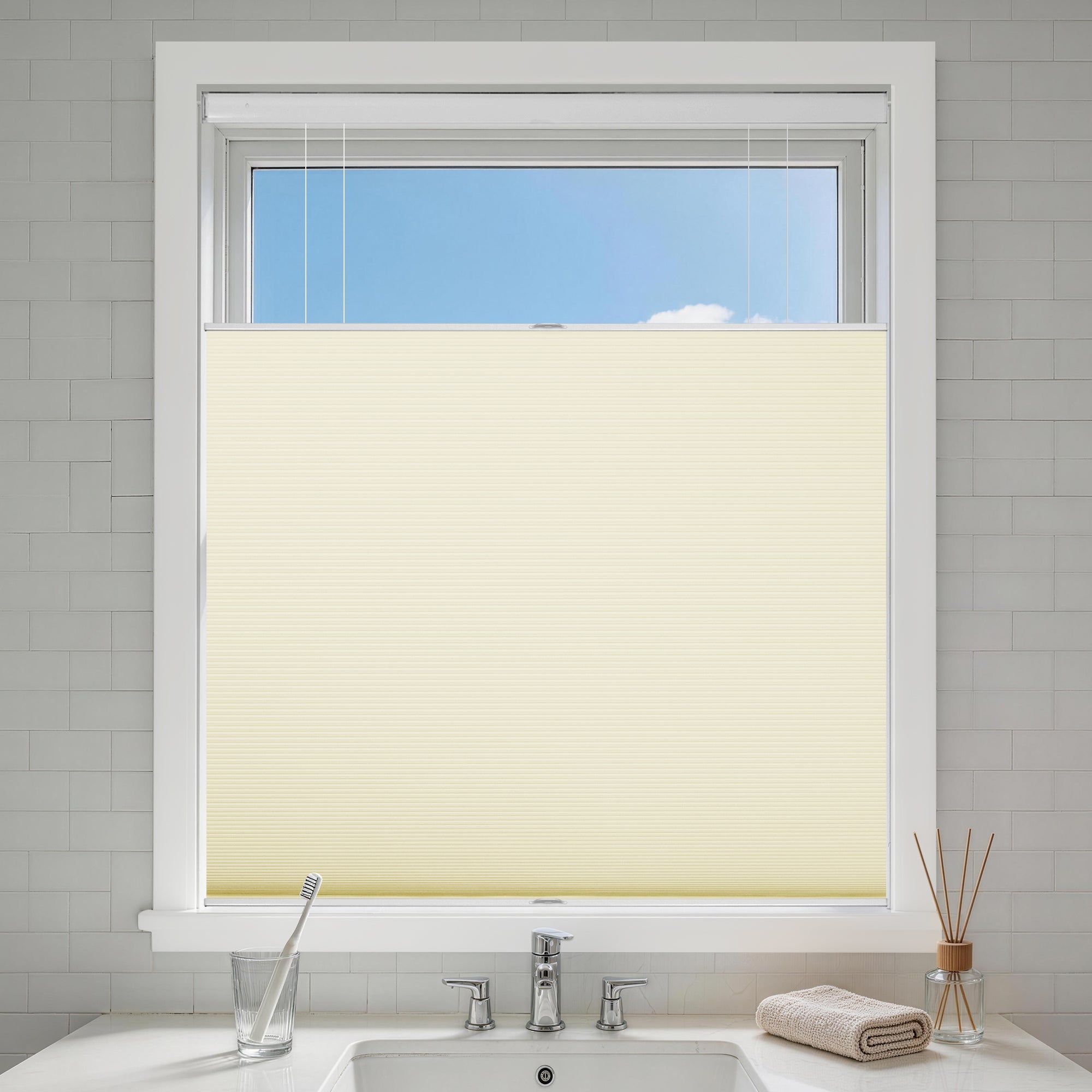 no drill top down bottom up cellular shades blackout-color-bone white