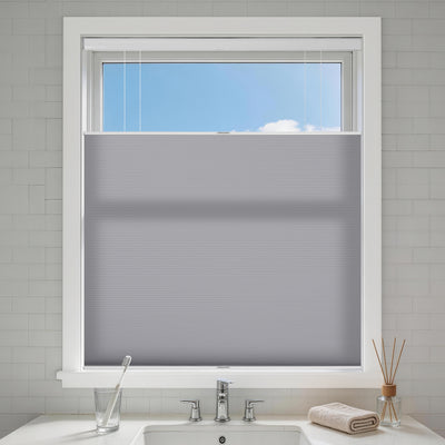 no drill top down bottom up cellular shades light filtering-color-minimalist gray