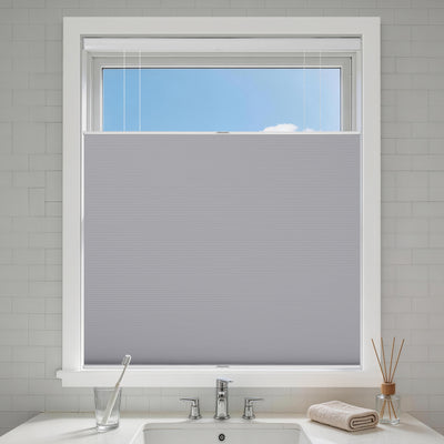 no drill top down bottom up cellular shades blackout-color-minimalist gray