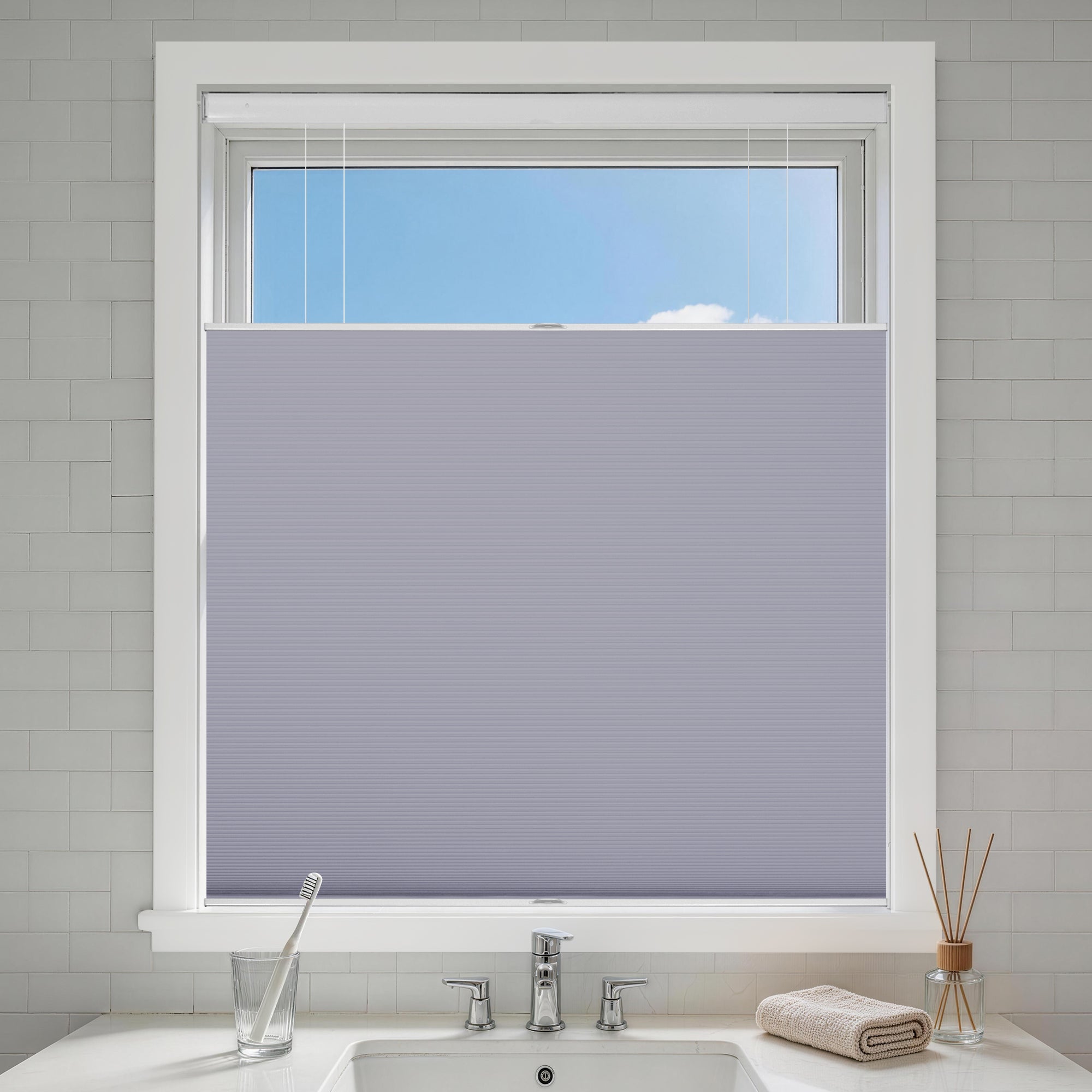 no drill top down bottom up cellular shades blackout-color-folkstone gray