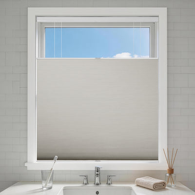 no drill top down bottom up cellular shades blackout-color-light gray