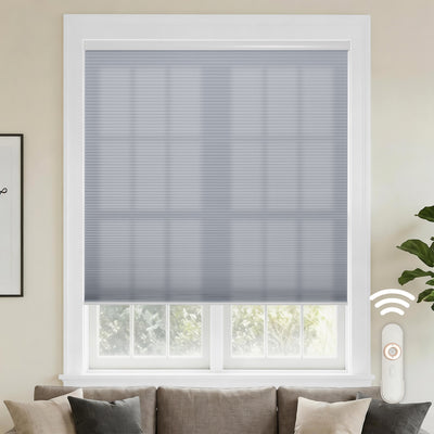 motorized cellular shades-light filtering-color-blue gray