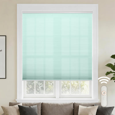 motorized cellular shades-light filtering-color-aruba blue