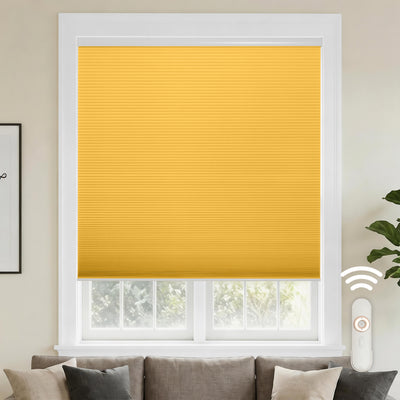 motorized cellular shades-blackout-color-gold fusion