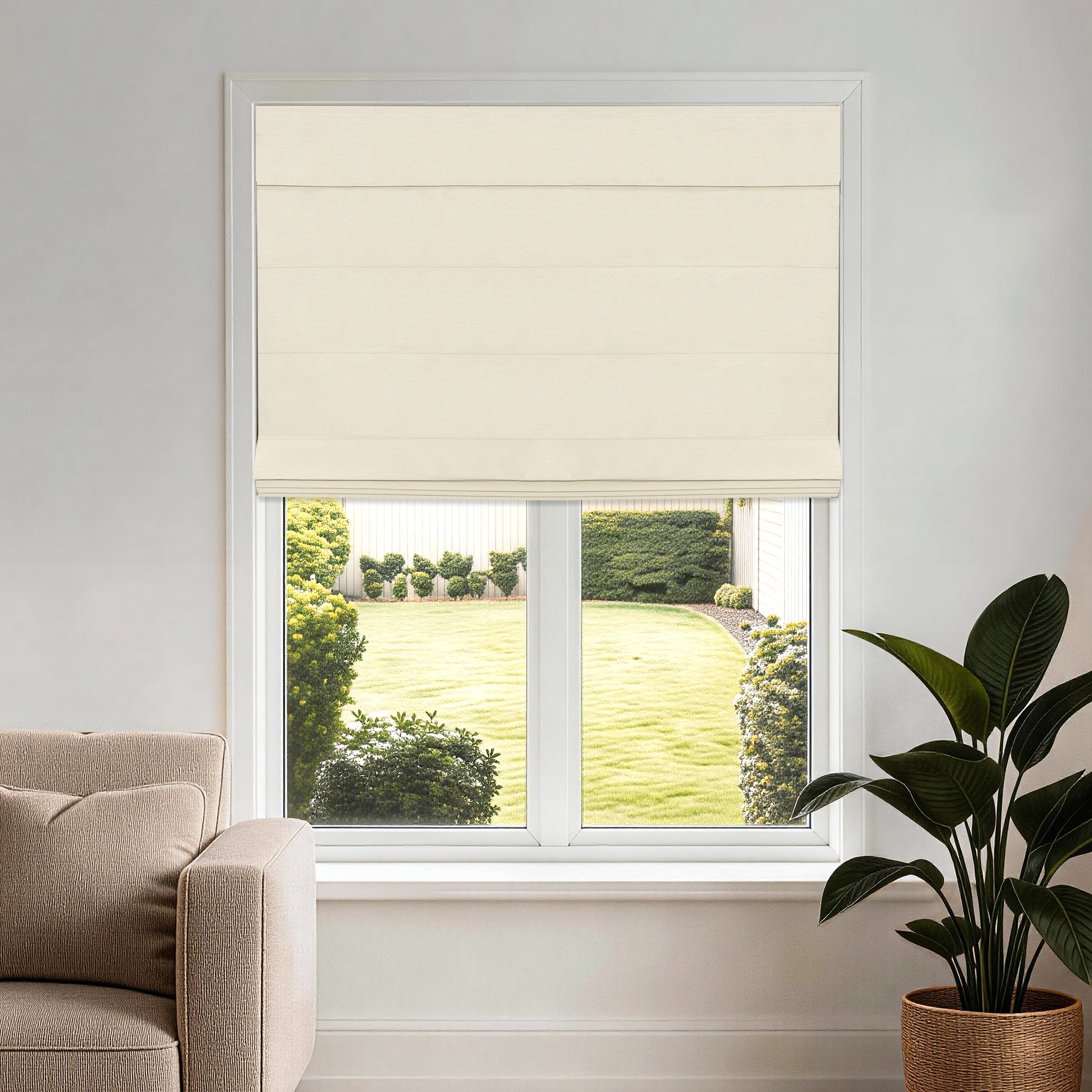 No Drill Modern Blackout Insulated Roman Shades I Minimalist