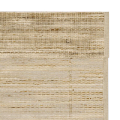 natural 100% ramie woven shades with fabric-wrapped headrail detail for a seamless, soft natural finish and cohesive woven texture | Hestia Blinds