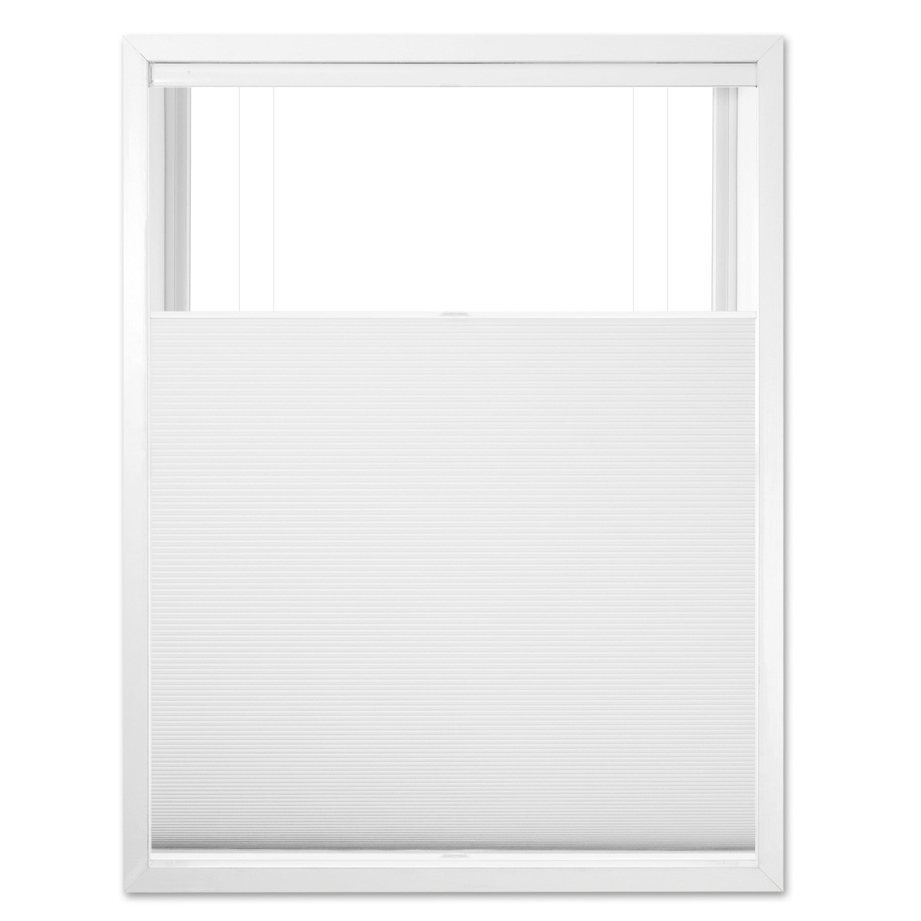 cordless top down bottom up cellular shades lowering from top