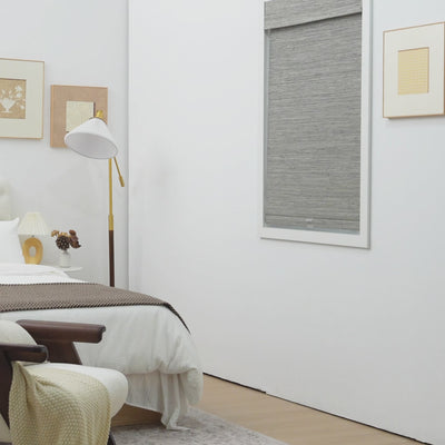 Natural Bamboo Ramie Woven Shades - Beige Linen