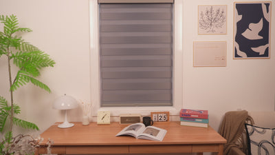 room darkening privacy protection zebra shades in a living room